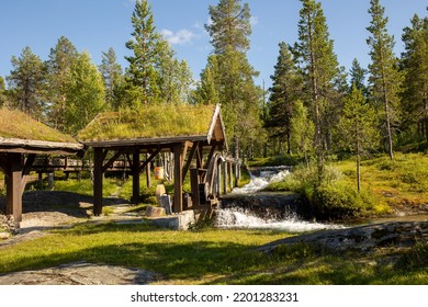 Sagelva Hydropower Center In Norway On A Summer Day