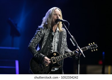 Saginaw, MI / USA - March 20, 2018: Tommy Shaw With Styx Performs Live At The Dow Event Center.