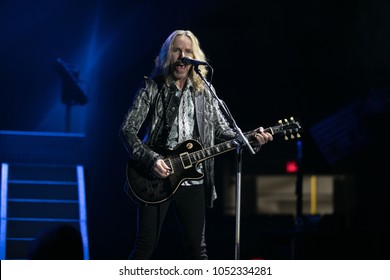 Saginaw, MI / USA - March 20, 2018: Tommy Shaw With Styx Performs Live At The Dow Event Center.