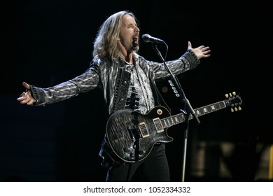 Saginaw, MI / USA - March 20, 2018: Tommy Shaw With Styx Performs Live At The Dow Event Center.