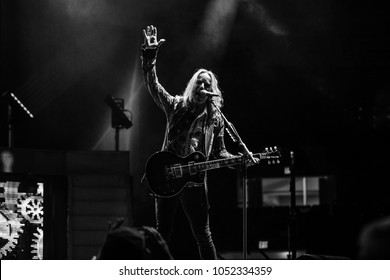 Saginaw, MI / USA - March 20, 2018: Tommy Shaw With Styx Performs Live At The Dow Event Center.