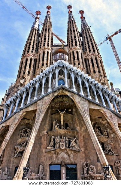 Sagrada Familia Cathedral The Unfinished Cathedral Stock Image