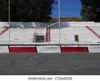 Sagus, California, USA - June 27 2005: Details Of Saugus Speedway A 1/3 Mile Racetrack In Saugus, Santa Clarita, California. Also Site Of Weekend Swapmeets. Daytime.