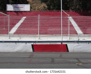 Sagus, California, USA - June 27 2005: Details Of Saugus Speedway A 1/3 Mile Racetrack In Saugus, Santa Clarita, California. Also Site Of Weekend Swapmeets. Daytime.