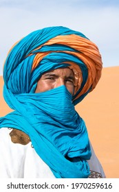 Sahara Desert Morocco Decemner 2013 -Berber male in the Sahara Desert in Morocco