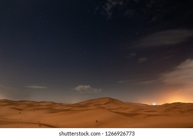 Sahara Desert At Night