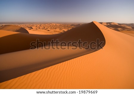 Sahara desert sand dunes landscape
