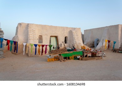 Sahara Desert, Tunisia - 2020: Sets For The Movie Star Wars