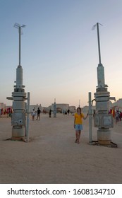 Sahara Desert, Tunisia - 2020: Sets For The Movie Star Wars