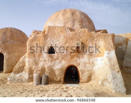 Sahara desert village in Tunisai