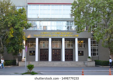 Sahil, Baku / Azerbaijan - August, 2019: Main Building Of Financial Market Supervisory Authority Of The Azerbaijan Republic.