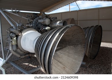 SAHUARITA, ARIZONA - DECEMBER 3, 2013: The Big Stage 1 Rocket Engine For The Titan II Missile, Which Developed 430,000 Pounds Of Thrust, At The Titan Missile Museum.