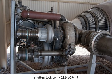 SAHUARITA, ARIZONA - DECEMBER 3, 2013: Side View Of The Fuel System Of The Stage 2 Rocket Engine For The Titan II Missile, At The Titan Missile Museum.