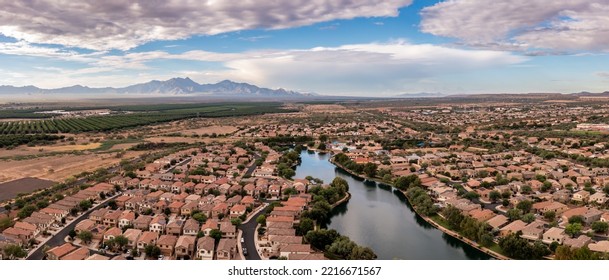 Sahuarita And Green Valley In Arizona Near Tucson Residential Neighborhood Suburbs. 