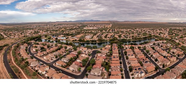 Sahuarita And Green Valley In Arizona Near Tucson Residential Neighborhood Suburbs. 