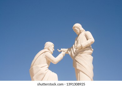 Saidnaya, Syria - March 7, 2011: Statue Of Jesus