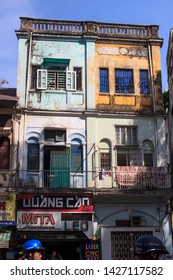 SAIGON, VIETNAM - JAN 31, 2019 - An Old Apartment On District 5, Sai Gon, Viet Nam Located At Saigon China Town.