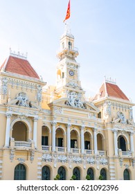 SAIGON, VIETNAM - MARCH 26, 2017: 
Narrow View Of Notre-Dame Cathedral Basilica Of Saigon Is About Roman Catholic French Conquest Of Religion Located On Archdiocese Of Ho Chi Minh City.