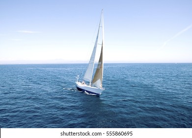 Sail Boat On Ocean