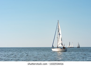 Sail Boats On Lake Erie