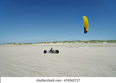 Sail Buggy Driving On The Beach St. Peter-Ording