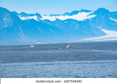 Sailboat In The Artic Ocean Off The Coast Of Alaska