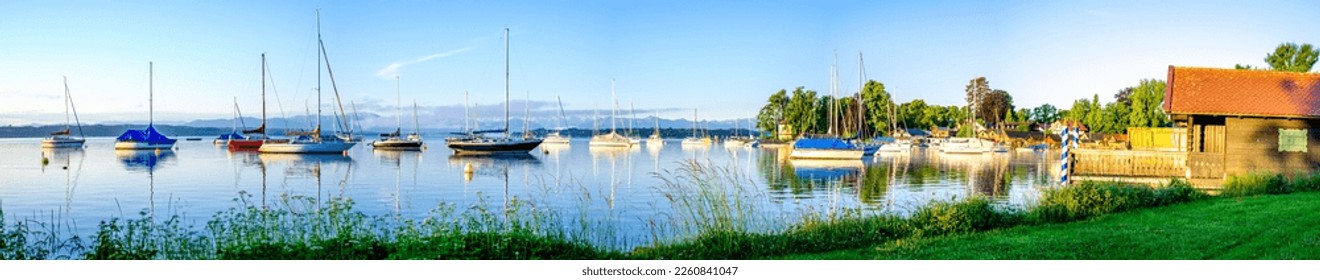 sailboat at the lake starnberger see - Tutzing - bavaria - Powered by Shutterstock