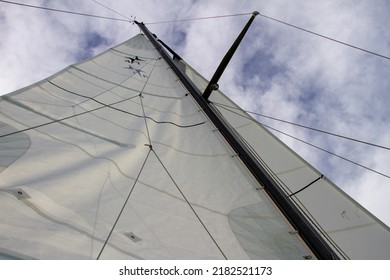 Sailboat Mast And Sky In The Outer Banks