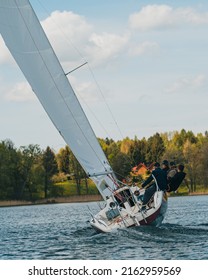 Sailboat On Lake Narie In Masuria