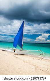 Sailboat on Puka Beach, Boracay, Philippines