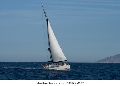 Sailboat on a rough sea tend to list
