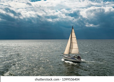 Sailboat On The Sea, Baltic Sea, Poland