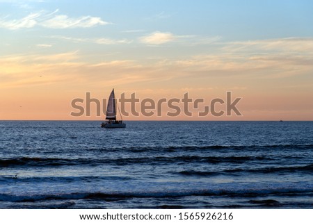 Similar – Reflection of a sailboat