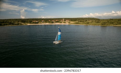 Sailboat in Rancho Luna Beach, Cienfuegos, Cuba