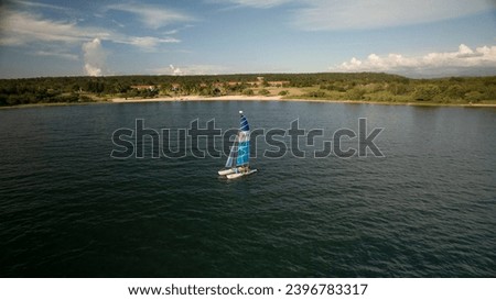Sailboat in Rancho Luna Beach, Cienfuegos, Cuba