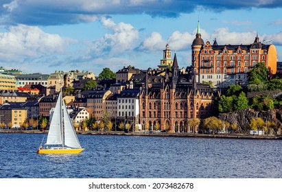 Sailboat in Stockholm, Sweden in summer