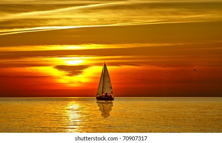 28,861 Evening Sailboat Sunset Stock Photos, Images & Photography ...