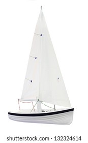 Sailboat Under The White Background