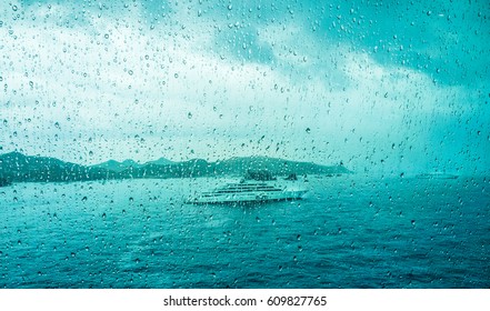 Sailboats Moored In St Bart's Harbor, West Indies

