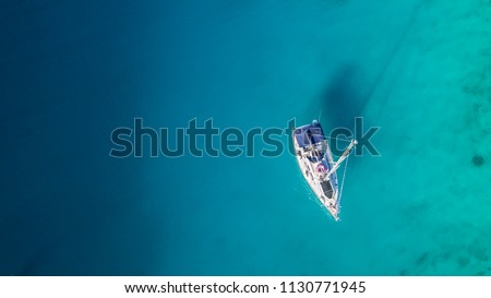 Similar – Aerial Drone View Of Old Shipwreck Ghost Ship Vessel