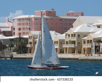 Sailing Boat In Hamilton Harbour, Bermuda