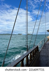 Sailing Boat View Of The Pacific Ocean Quepos Costa Rica