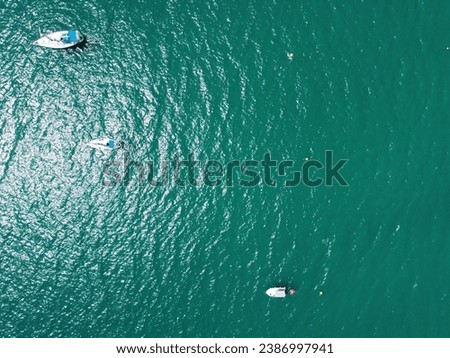 Sailing boats anchored in a bay by Port de Carro in Martigues commune, French Riviera