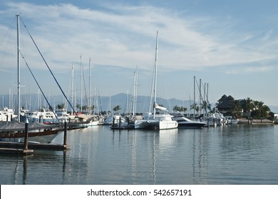 Sailing Boats In Banderas Bay, Mexico