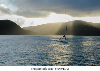 Sailing In The British Virgin Islands.