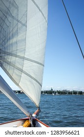 Sailing In The Chesapeake Bay Off Historic Annapolis, MD.