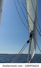 Sailing In The Chesapeake Bay Off Historic Annapolis, MD.