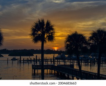 Sailing Into The Sunset On The Anclote River, Tarpon Springs, Florida