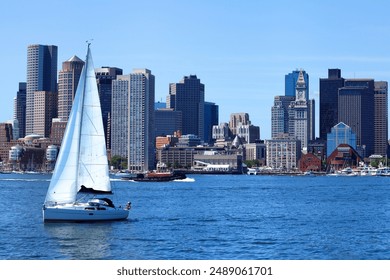 Sailing on Boston Harbor with Downtown Cityscape in the Background: 4K Resolution Video
 - Powered by Shutterstock