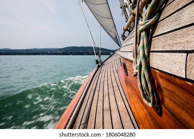 Sailing on the lake Balaton